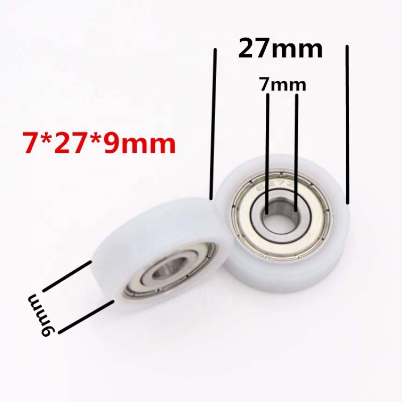 curved shower door rollers Polyurethane curtain pulley miniature small rubber small wheels