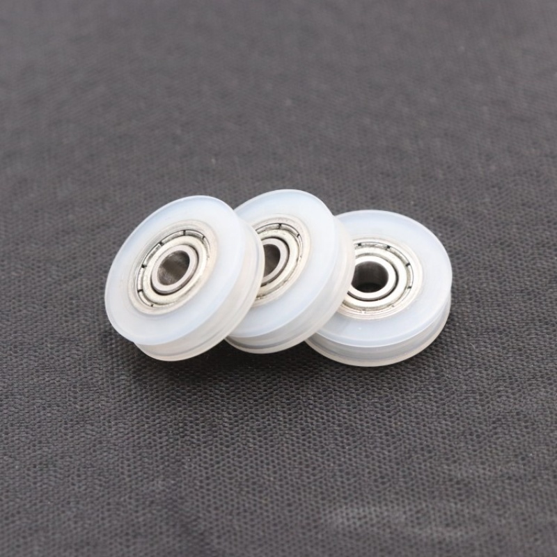 Size 4*18*5mm U groove nylon roller wheel bearing 604zz clothesline pulley