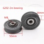 Elevator door slide roller 6202RS with M8 screw nut lift pulley wheel