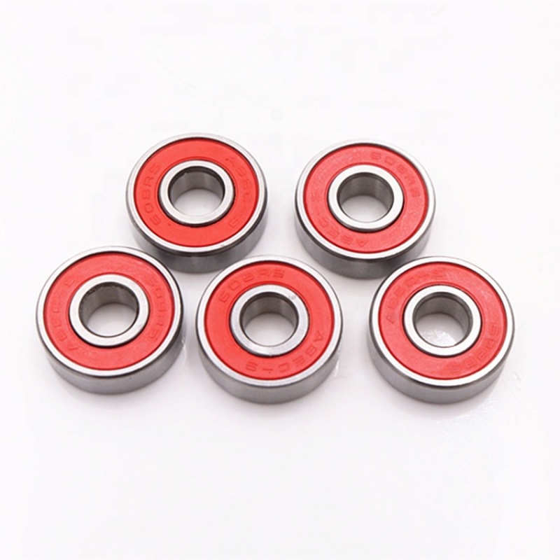 High quality skate bearing 608 608 2RS reds rubber shield ball bearing for skateboard 8*22*7mm