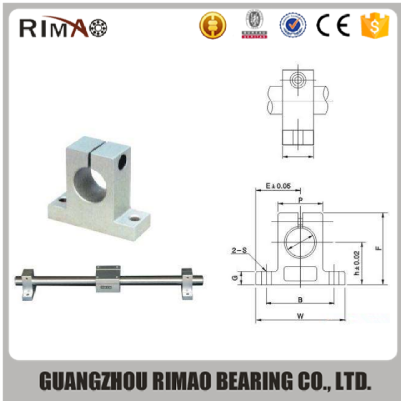 Aluminum end support Linear Shaft Support Slide Bearing SHF8 SHF10 SHF12 SHF25 linear motion bearing