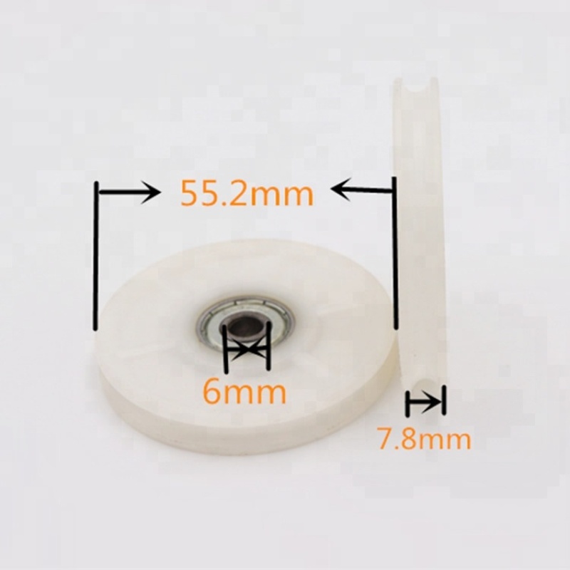 U groove rope pulley small 625 plastic nylon pulley nylon bearings for windows