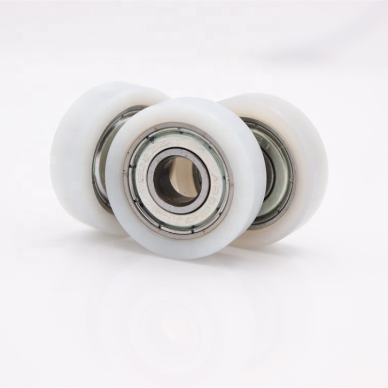 8*28*9 608zz 608 flat type nylon covered bearing roller sliding shower door rollers bearing wheel