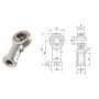 PHS Series PHS8 rod end joint bearing PHS8 female thread PHS8 rod end bearings with right hand left hand