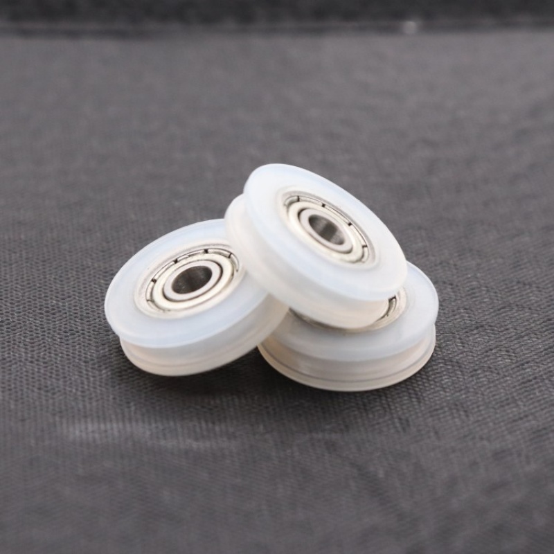 Size 4*18*5mm U groove nylon roller wheel bearing 604zz clothesline pulley