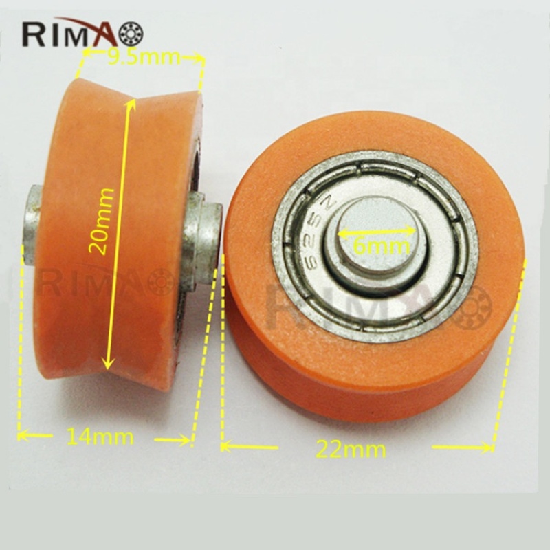 Roller guide roller track for sliding door track roller