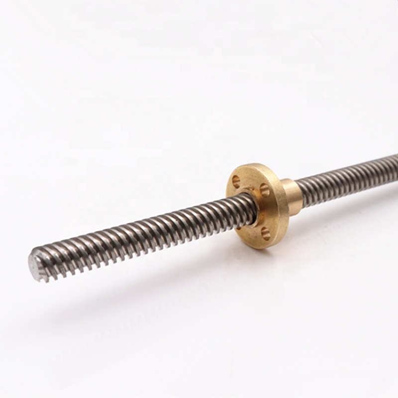 T8 Trapezoidal screw 8mm ball screw with cylinder nut 1500mm tr8x12 lead screw