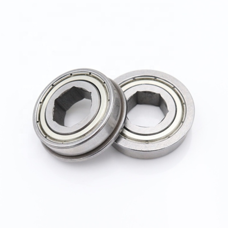 Heavy Duty Inner Race Shielded hexagon bore bearing FR8ZZ hex bore bearing with flange for robotics