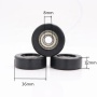 Flat type inner diameter 10mm nylon pulley wheels with bearing transport conveyor wheels