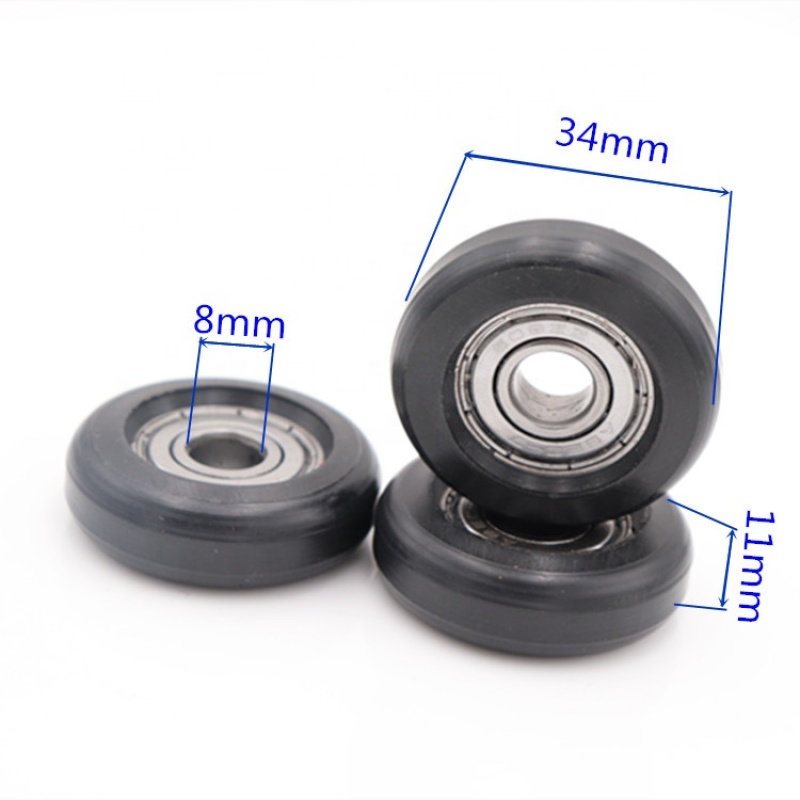 Nylon pulley with 608 bearing sliding door roller 608 pulley wheel small ball bearing wheel