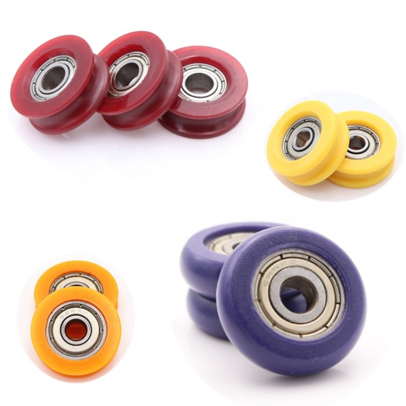 Different R type Sliding door pulley bearing 608ZZ 625ZZ 626ZZ nylon roller wheels pulleys for sliding window cabinet