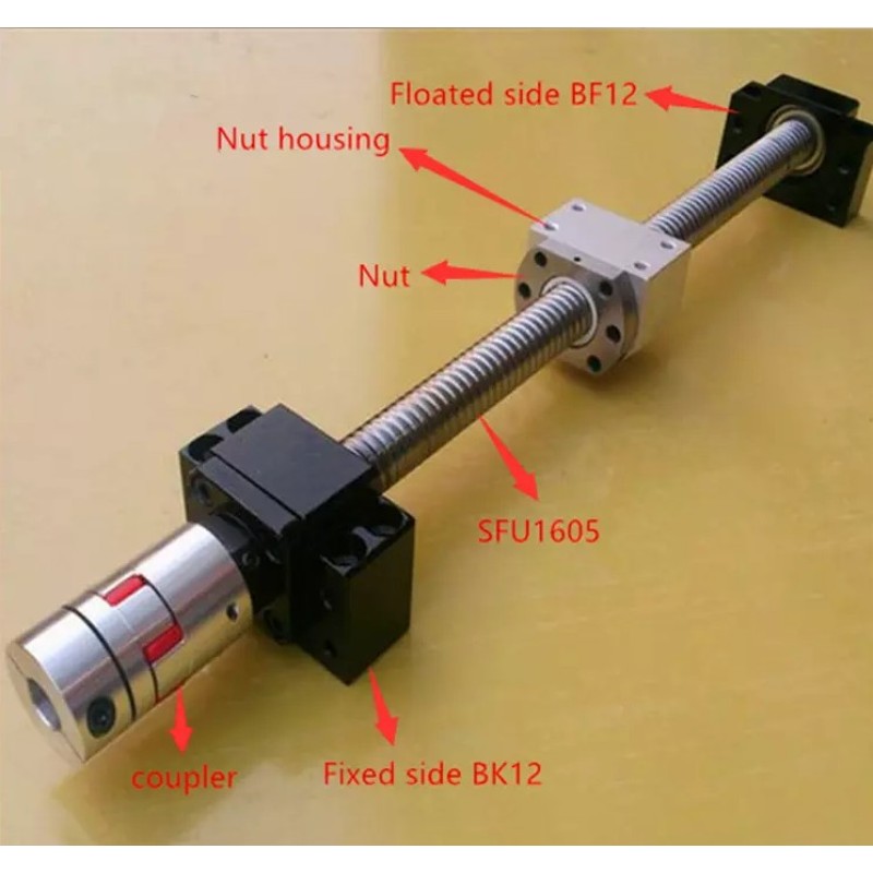 Rolled Ball screw 2510 Ball Screw SFU2510 linear guide motion with nut coupling for CNC Kit