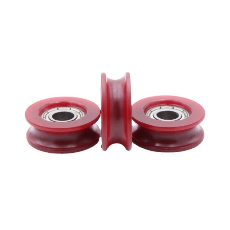 small nylon plastic pulley v groove sliding door bearing nylon wheel
