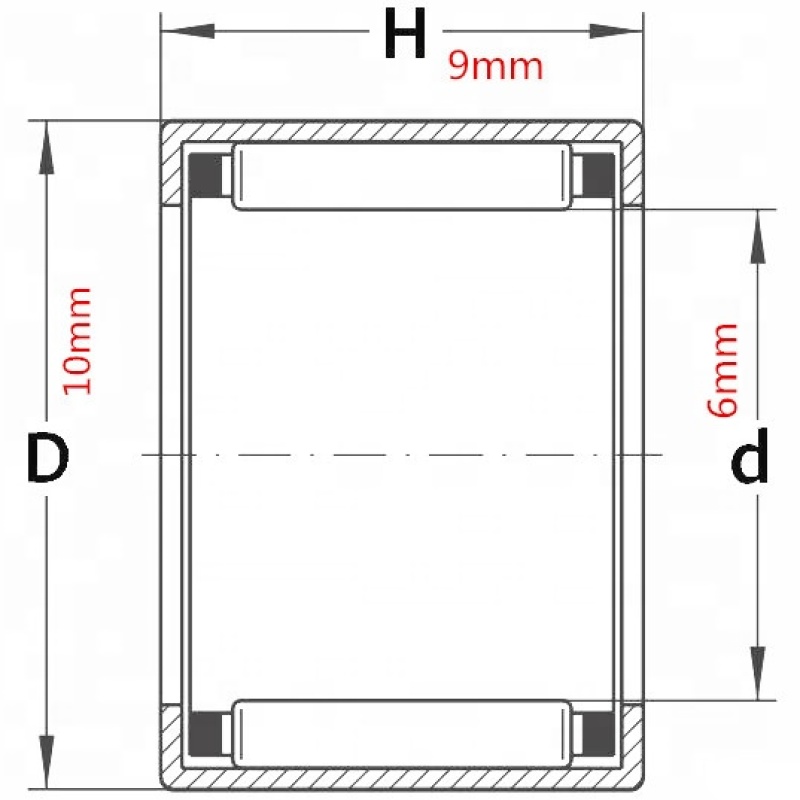 High quality one way clutch needle bearings HK0609 bearing needle roller bearing with 6*10*9 mm