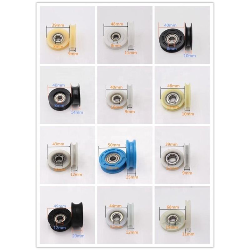 624 plastic mini pulley for toy U groove small nylon pulley wheels for window