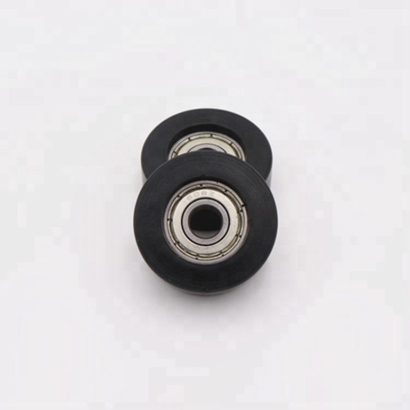 Factory supply no noise nylon pulley wheel bearing 608ZZ roller wheels pulley for sale 8*36*12mm