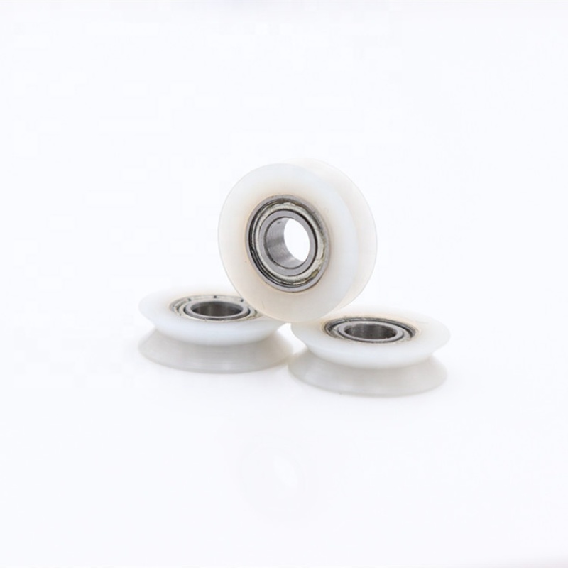 Factory supply roller wheel plastic pulley 604ZZ mini nylon pulley bearing wheel with 4*18*5mm