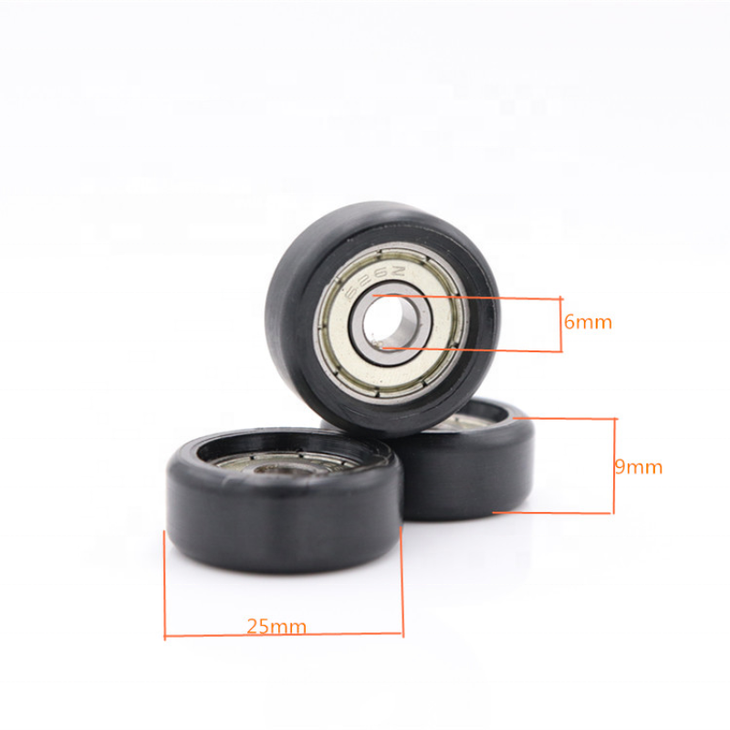 Cheap price plastic roller wheel U groove rollers 626z ball bearing pulley 6*28*8mm