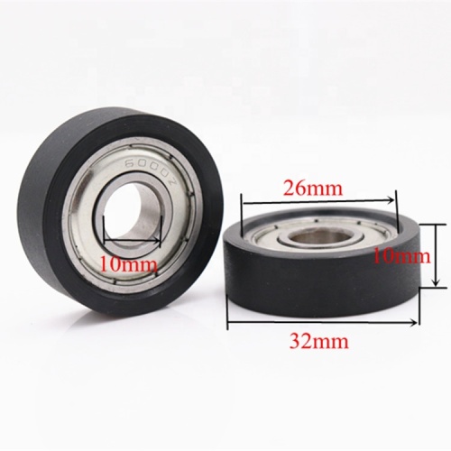 10*32*10mm 6000 zz bearing PU material roller wheels
