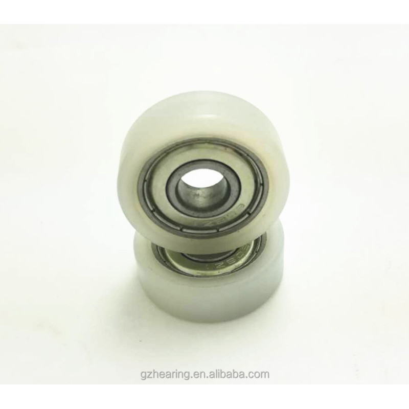 608 nylon bearing plastic roller tracks skate wheel bearing pulley plastic wheel