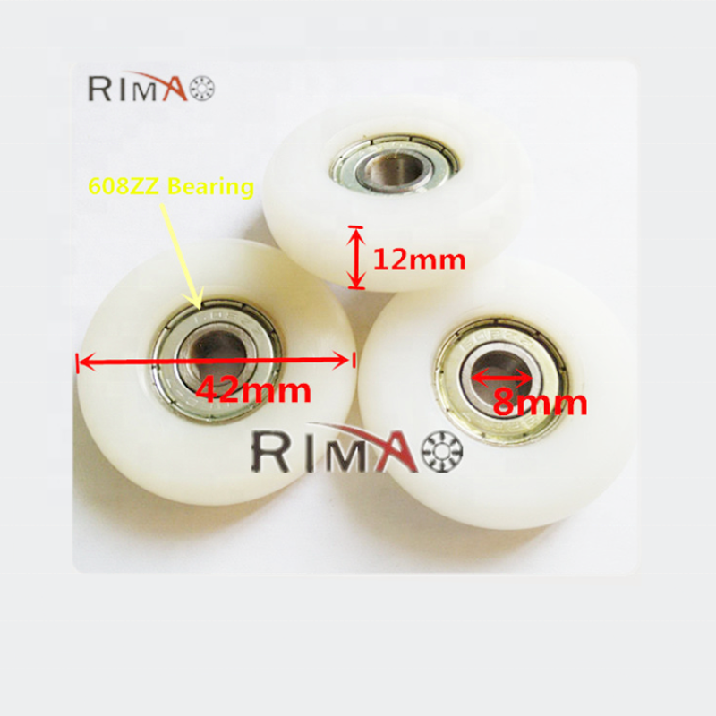 Roller guide roller track for sliding door track roller