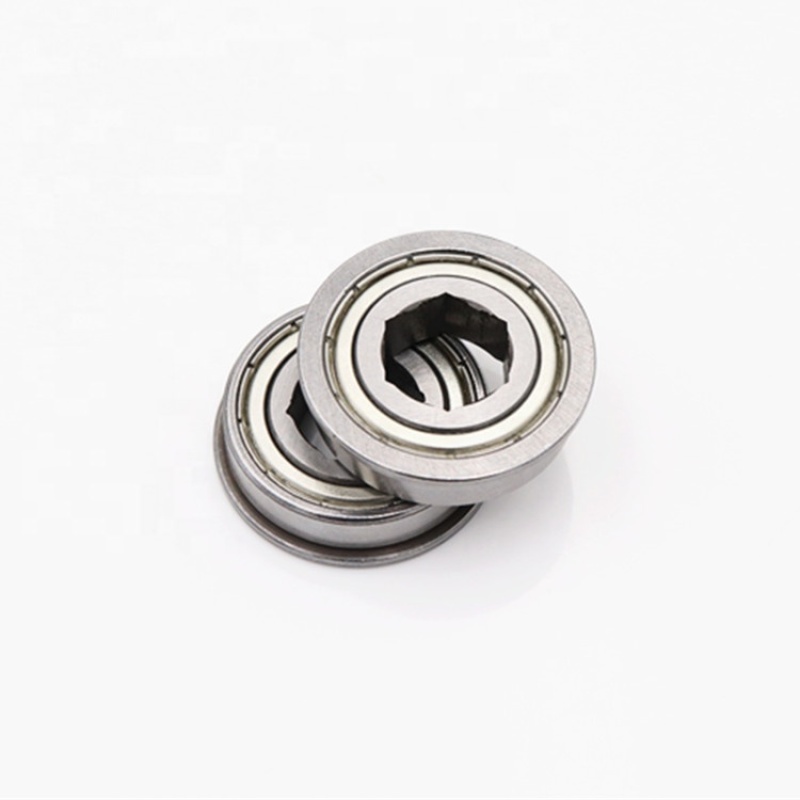 Heavy Duty Inner Race Shielded hexagon bore bearing FR8ZZ hex bore bearing with flange for robotics