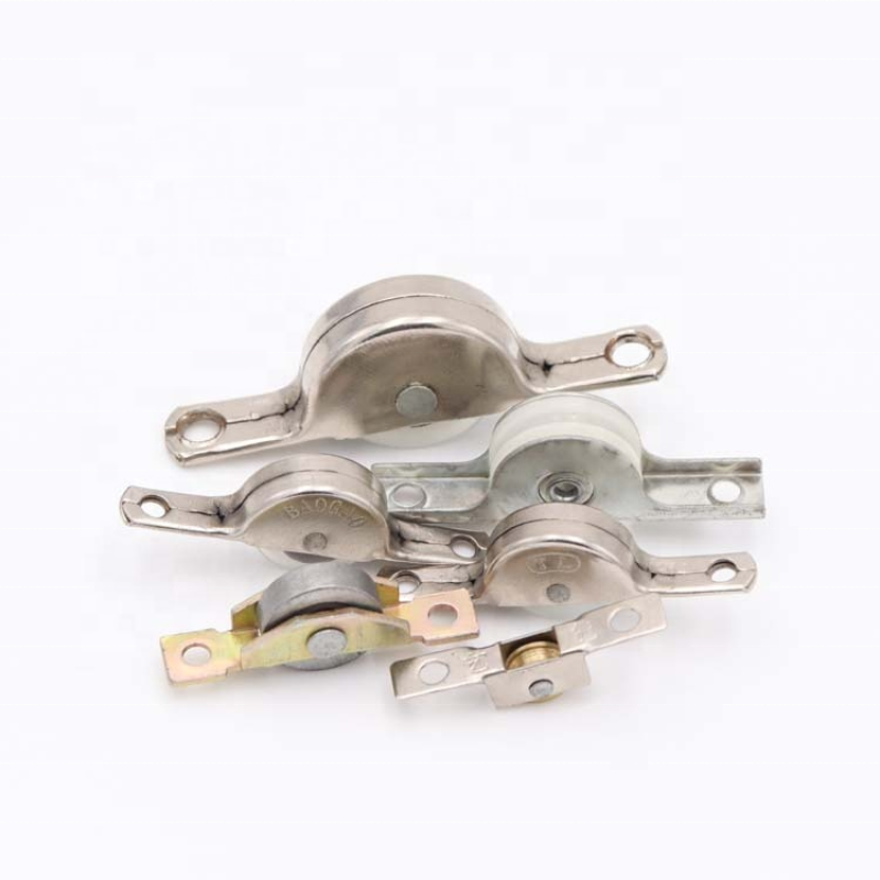 galvanized single accessories small sliding gate pulley , sliding door wheels