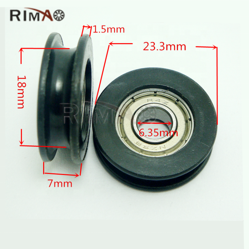 small sliding shower door u groove pulley polyurethane pulley wheel