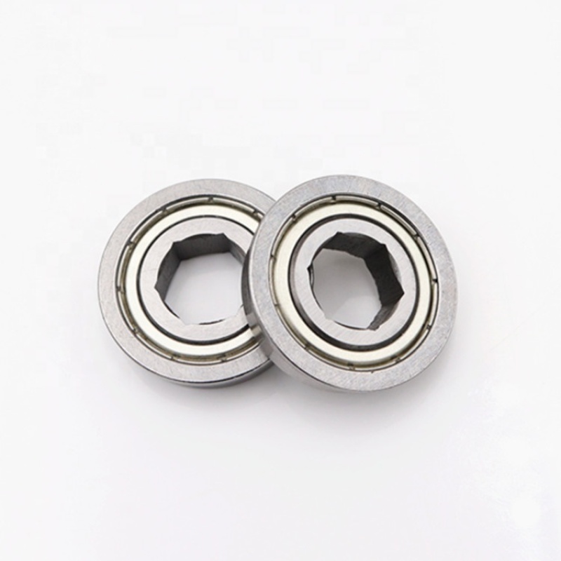 Heavy Duty Inner Race Shielded hexagon bore bearing FR8ZZ hex bore bearing with flange for robotics