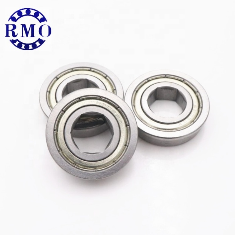 Heavy Duty Inner Race Shielded hexagon bore bearing FR8ZZ hex bore bearing with flange for robotics