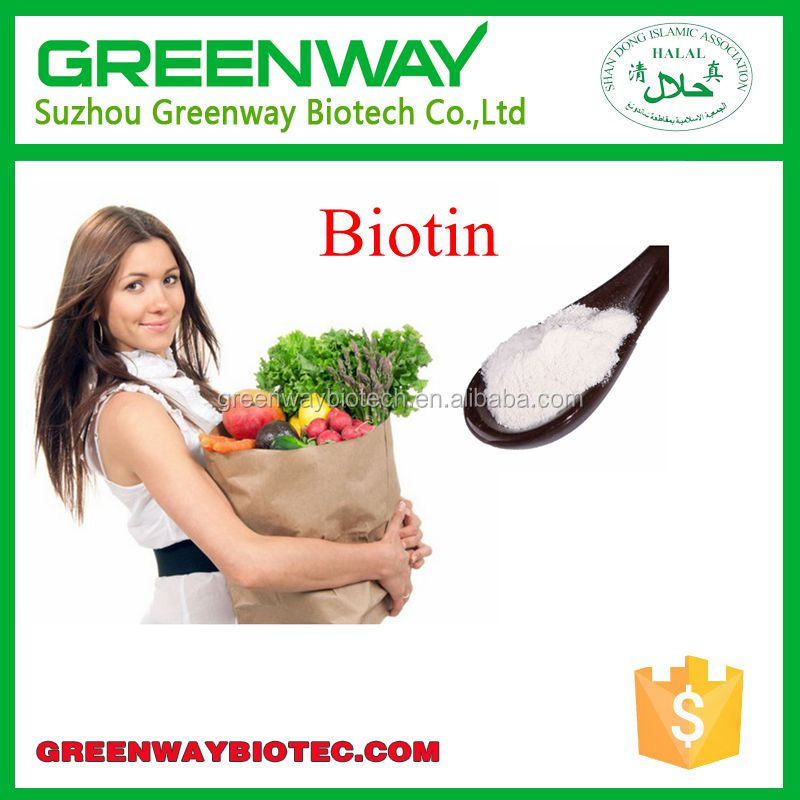 High Quality Pure Biotin;Vitamin H 2% 98%;Competitive Price D-biotin