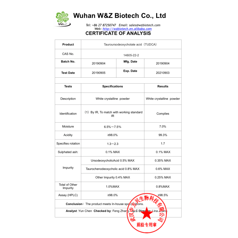 US stock !!! Chinese Supply 99% pure Tauroursodeoxycholic Acid/TUDCA health medical