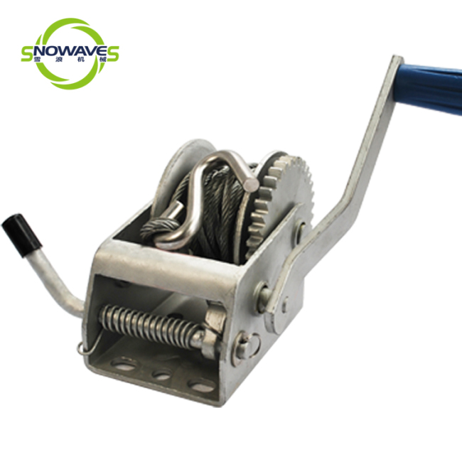 700lbs Mini Dacromet manual hand winch with wire rope