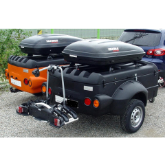 Camping plastic trailers that can carry bicycles and tents are suitable for multiple venues