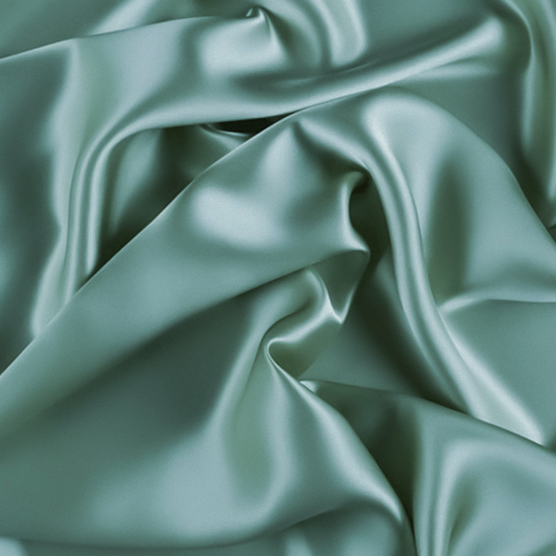 Green Plain silk - PURE MULBERRY SILK fabric by the yard - Luxury silk