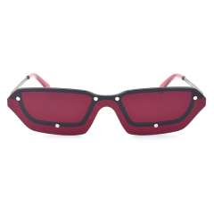 Hochwertige Mode Metall Edelstahl Kleiner Rahmen Brillen Sonnenbrille Sonnenbrille Für Frauen Männer