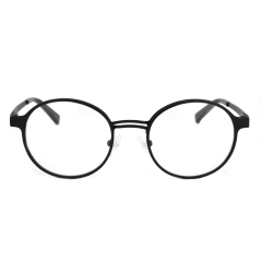 Runde Vintage-Brille Einfache Rahmenlinse Flache Klassische Metall-Damenbrillengestell Literarischer Gelehrter-Stil optische Brille