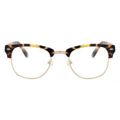 Metall Und Acetat Rahmen Klare Linse Männer Vintage Myopie Brille Großhandel Benutzerdefinierte Brillen Rahmenoptik