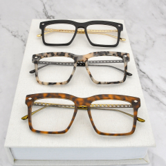 Hersteller hochwertiger rechteckiger optischer Brillengestelle Acetate Spectacle Eyewear
