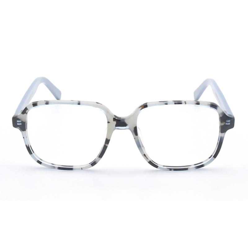 New Arrival Men Women  Acetate Square Color Mixing Eyewear Glasses Frame