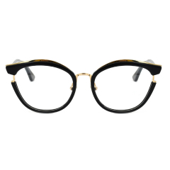 Cat Eye Brille Acetat Brillengestell Damen Optische Fassungen Schwarze Brillen