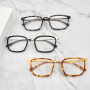 Unisex neues Design Edelstahl und Acetat Rechteckscharnier Hochwertige optische Gläser