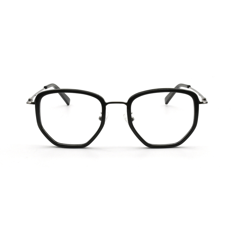 Acetate Stainless Combination Optical Square Frames  Eyewear Unisex