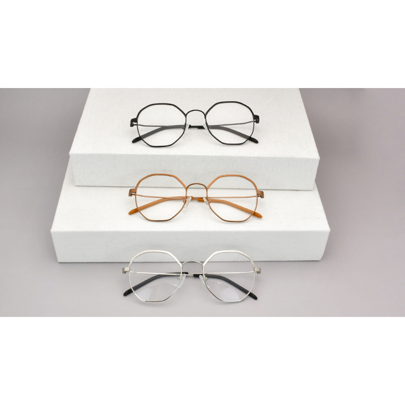 Vintage  Glasses Frame Round Lens Myopia Optical Mirror Simple Metal Women Transparent Eyewear Frames