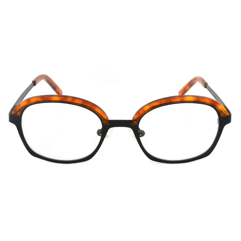 Vintage Round Glasses Frame Oval Women Lens Myopia Optical Mirror Simple Metal Eyewear Frames
