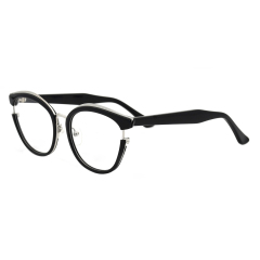 Lunettes œil de chat lunettes en acétate monture femmes montures optiques lunettes noires
