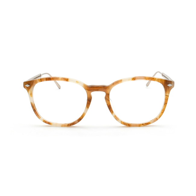 Trendy Damen Herren Designer Mode Brillen Acetat Rahmen Metallbein Optische Rahmen