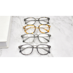 Modebrille Hochwertige Unisex Metall- und Acetatrahmen Optische Brillen optische Laufwerke