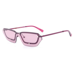 Hochwertige Mode Metall Edelstahl Kleiner Rahmen Brillen Sonnenbrille Sonnenbrille Für Frauen Männer