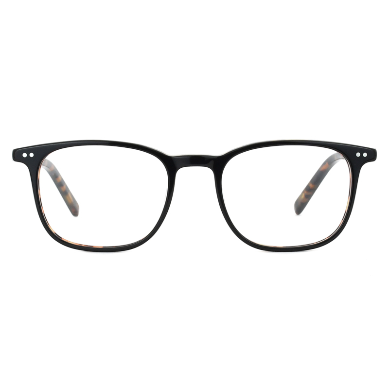 Square retro full frame men's and women's acetate glasses
